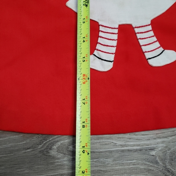 VINTAGE RAGGEDY ANN Applique Jumper Dress Red retro1960s Yarn Hair - Picture 5 of 10